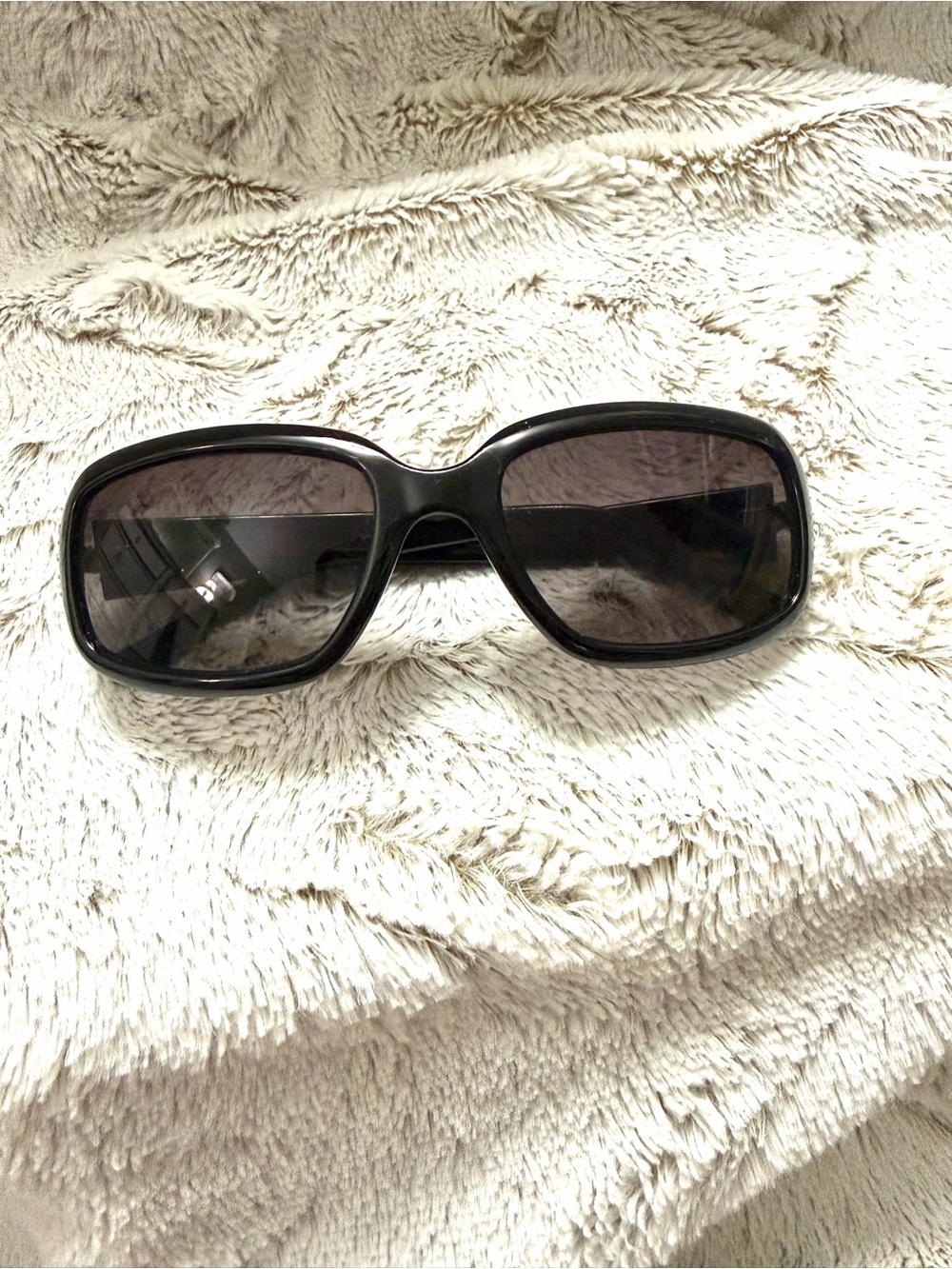 Nine West Black Oversized Women's Sunglasses